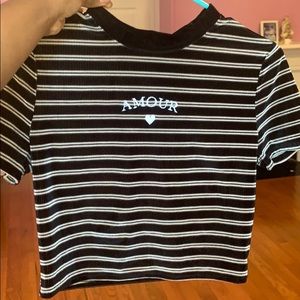 Forever 21 Black Amour Velvet Top